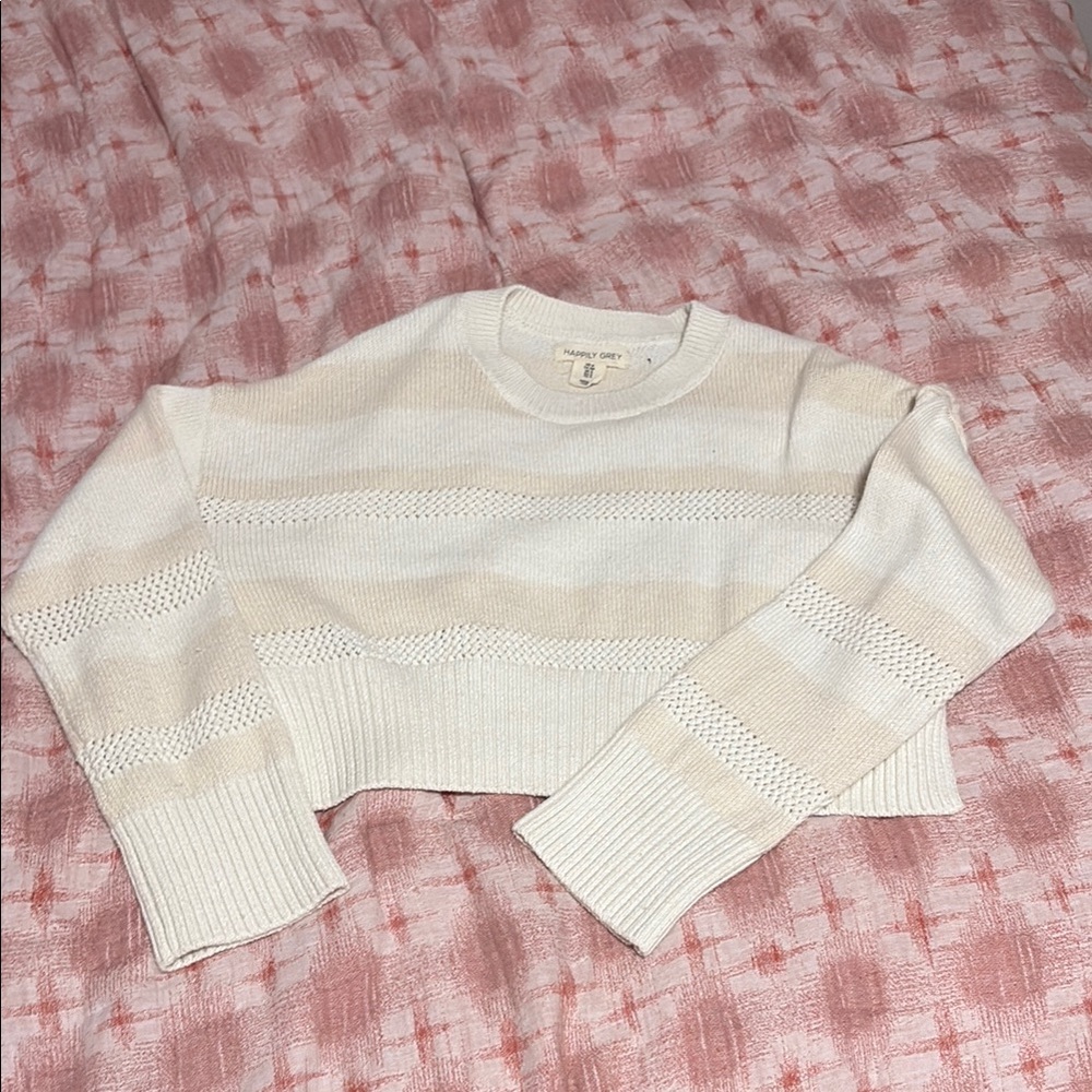 Cream cropped sweater